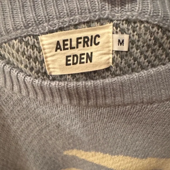 Aelfric Eden Cow In A Pasture All Over Print Knit Pullover Sweater - Picture 2 of 2